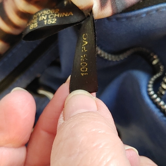 💚Nicole Miller Blue zipper satchel with crossbody strap - Picture 13 of 16